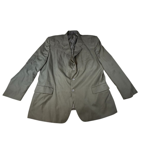 Bonelli Suit Men 52 Regular Green Jacket Blazer 3 Button Formal VTG And Pants - Picture 1 of 6
